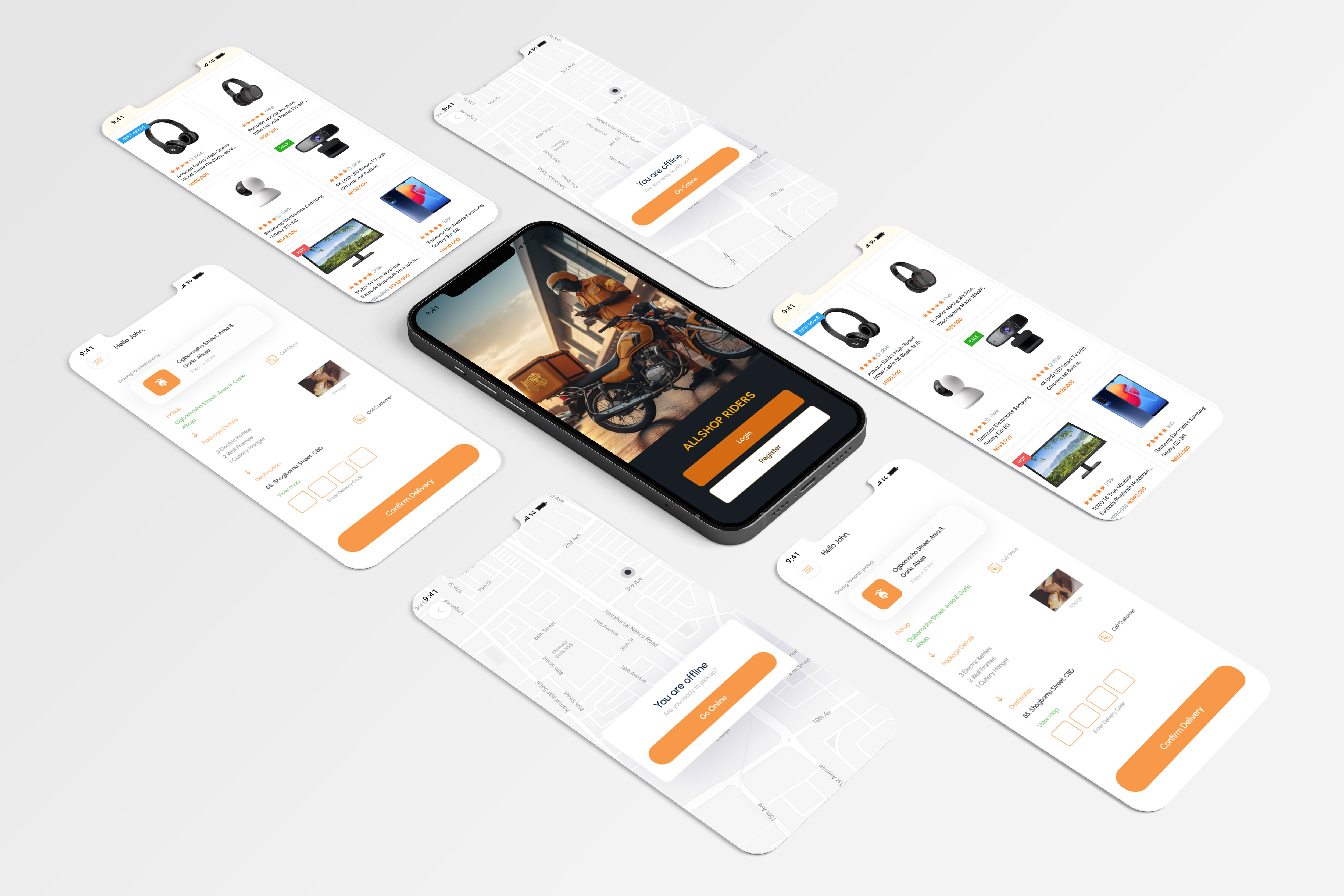 Ecommerce shopping, checkout and order-tracking experience
