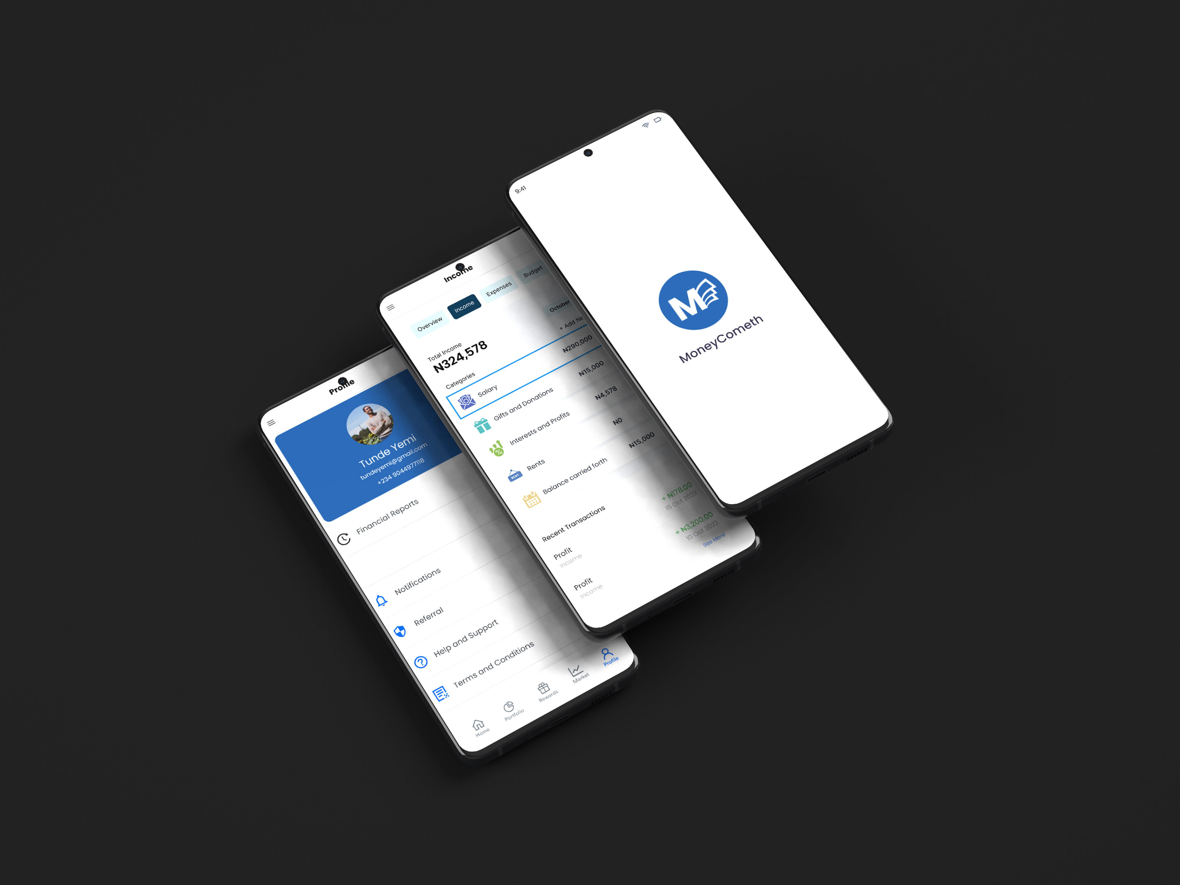 MoneyCometh product design thumbnail